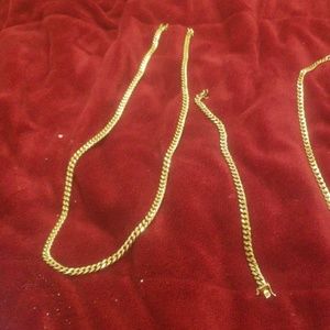 10k miami cuban chain/bracelet box lock